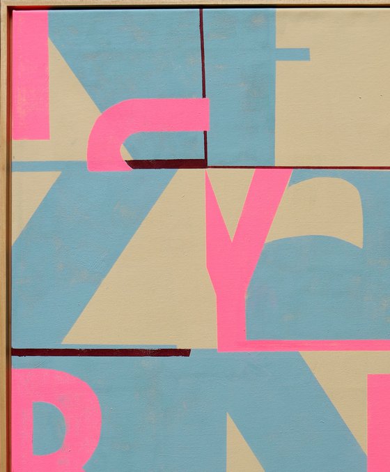 Typopop in neon pink and blue