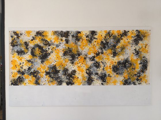 Contemporary J. Pollock style acrylic by M.Y.