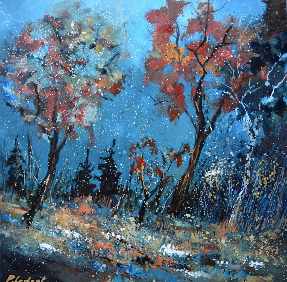 First Snow By Pol Henry Ledent, 24 X 24, Artwork For Sale On Artfinder
