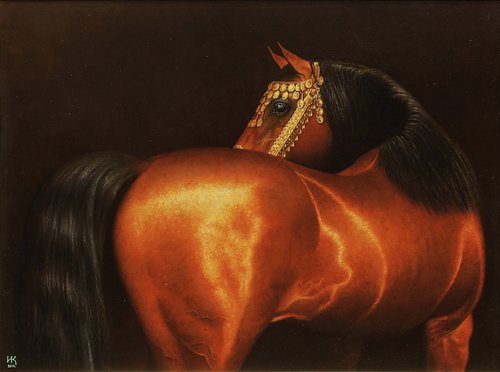 Red horse by Ivan Karafilovski