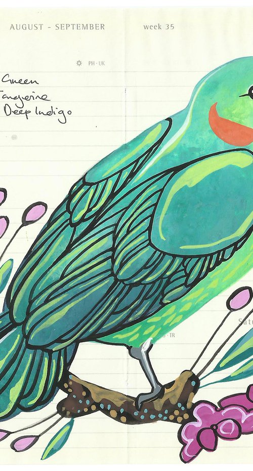 Birds of South America: Glistening Green Tanager by Fran Giffard