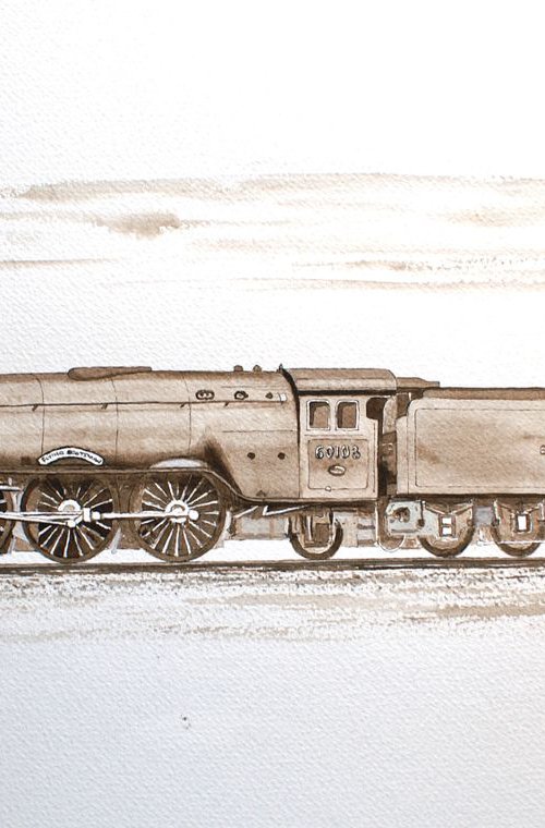 Flying Scotsman - Sepia by Chris Pearson