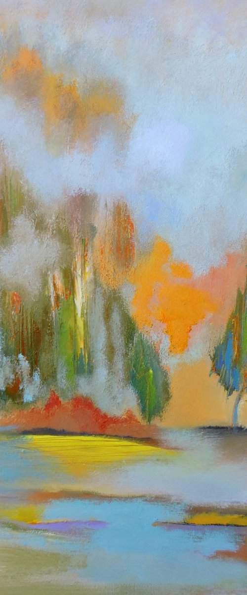 Season Transformation. Large painting, 36" x 36". by Veta  Barker