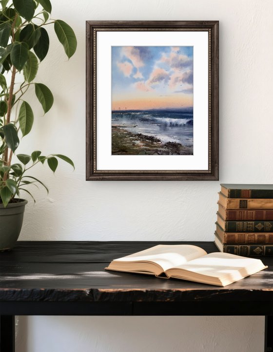 Sunset on the sea Storm