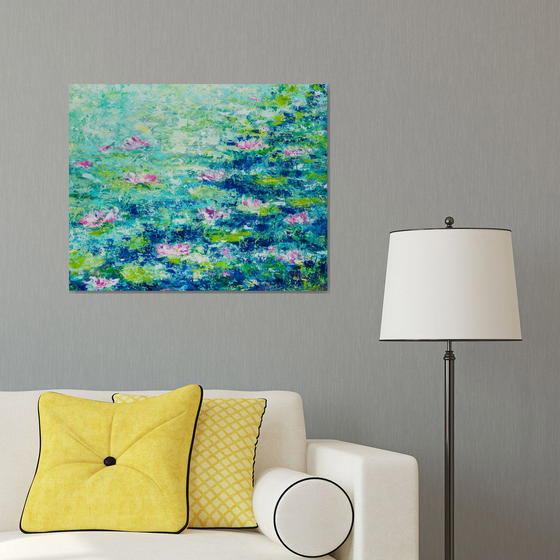 Water Lilies Pond Painting