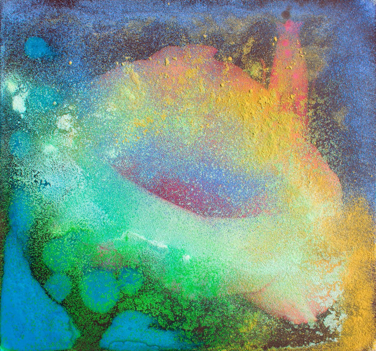  Fluorescent Flower2 By Milena Nicosia, 32 X 30, Artwork For Sale On Artfinder