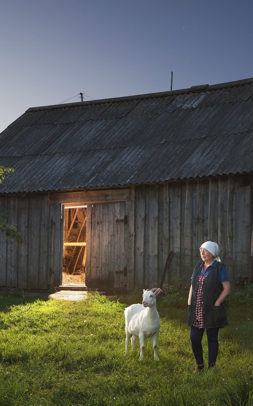 Woman with the goat. by Dmitry Ersler