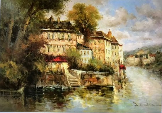 European Village by River