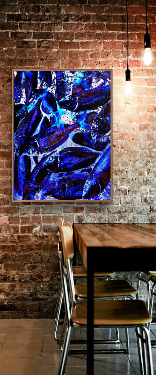 Digital collage Colorful Fish by Yuliia Sharapova
