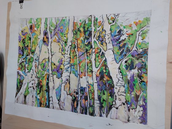 Bosco con microplastiche - Forest with microplastics