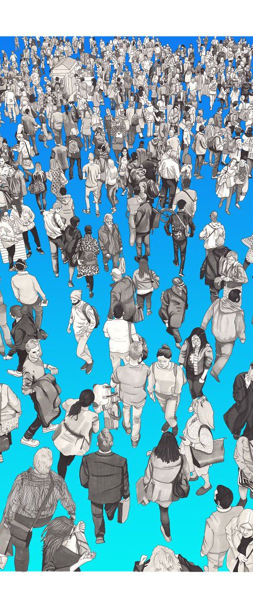 “People At The Station” (Cool Gradient) by Arturo Garcia de las Heras (Agheras73)