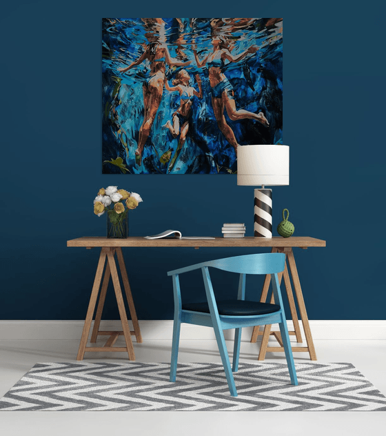 Under the water's shine