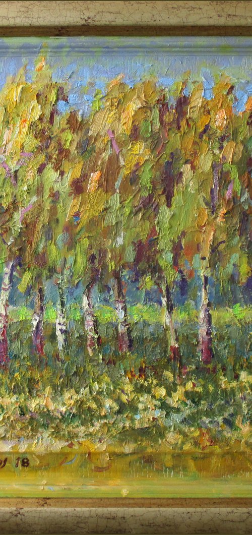 Birch Trees in the Sun by Liudvikas Daugirdas