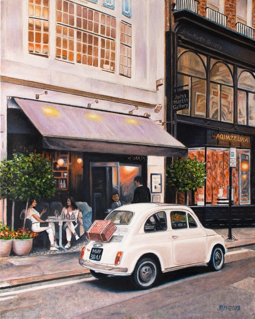 London. A cafe street scene by Vera Melnyk by Vera Melnyk