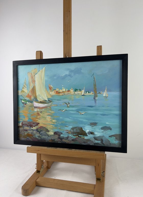 Seashore with Boats