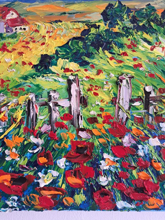 Flowers by the meadow