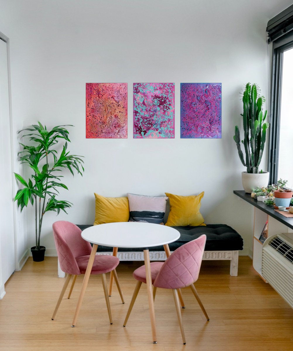 Pink Obsessed : TRIPTYCH by Pamela Rys