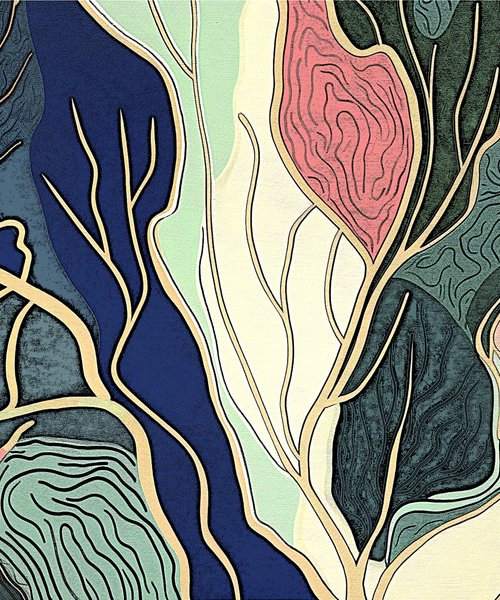 Jazz Style Flowers #6 by V+V Kniazievi