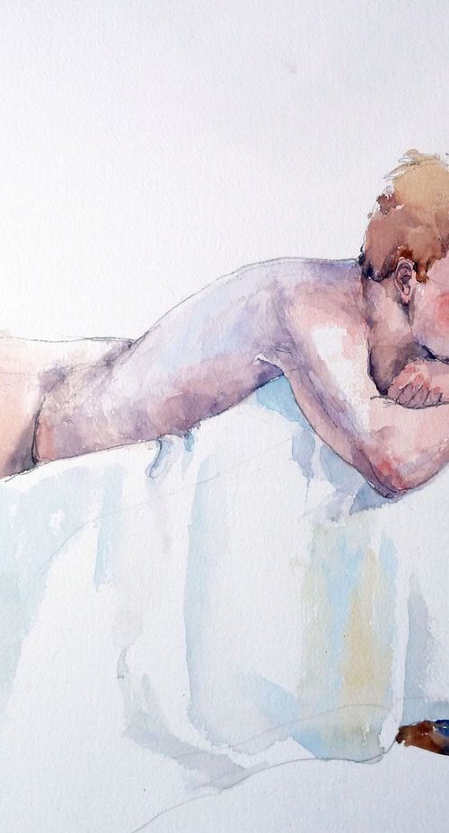 Male Figure Resting by Kevin Butters