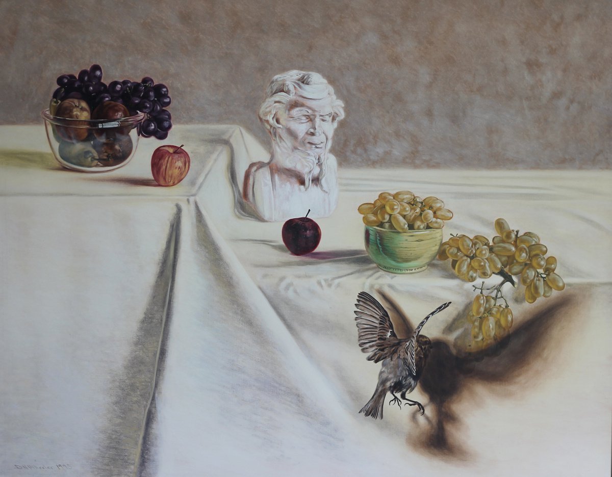 Photorealistic Oil Painting , The Grapes Of Zeuxis By David Vincent Wheeler, 39 X 31, Artwork For Sale On Artfinder