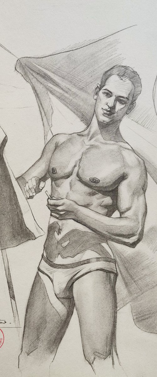 Drawing- Male Model #210412 by Hongtao Huang