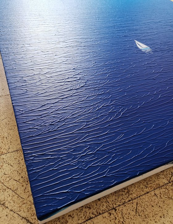 Blue ocean", n.24 - textured painting