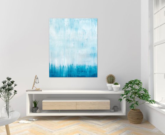 Blue abstract painting MS503