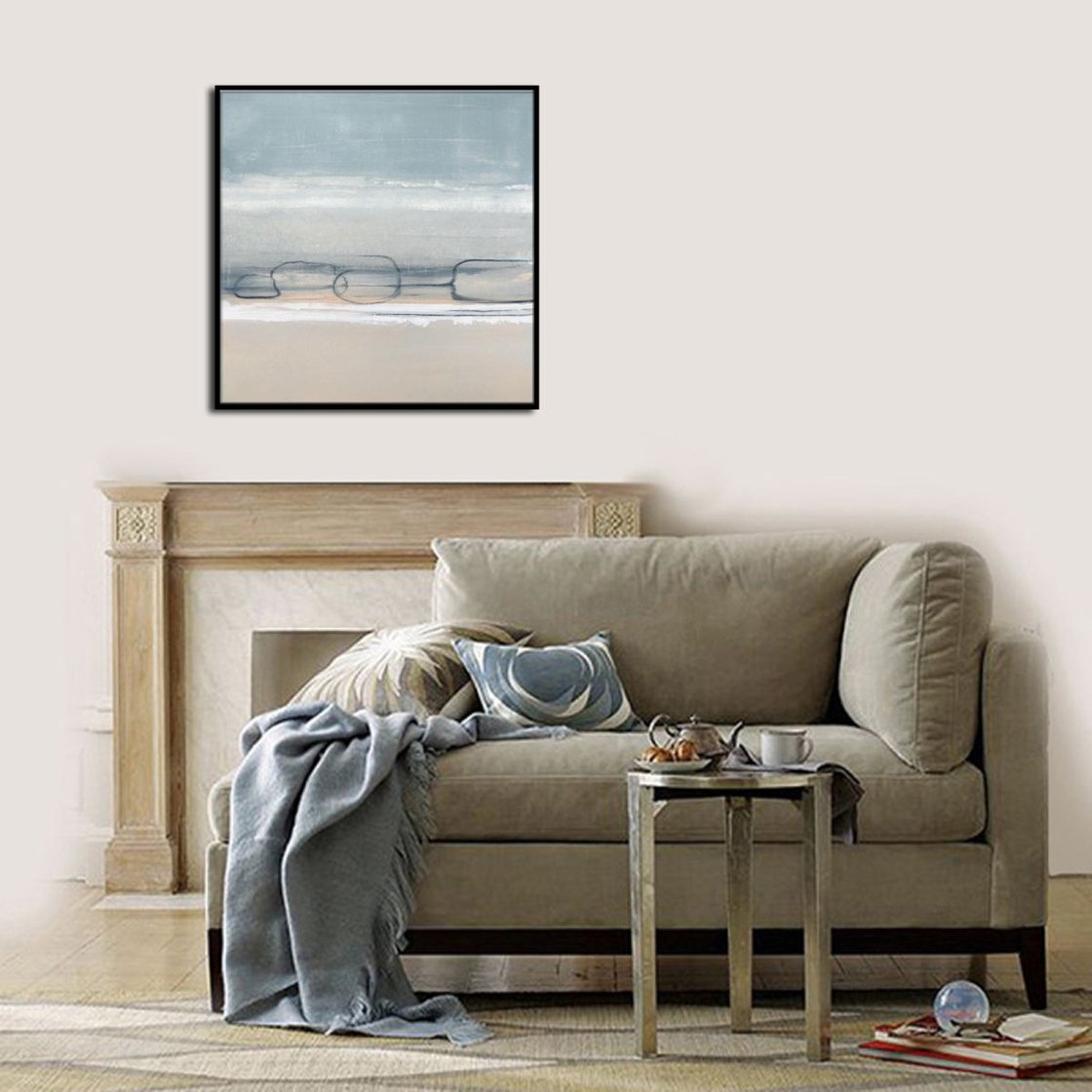 Coastal Whispers Acrylic painting by Elwira Pioro | Artfinder
