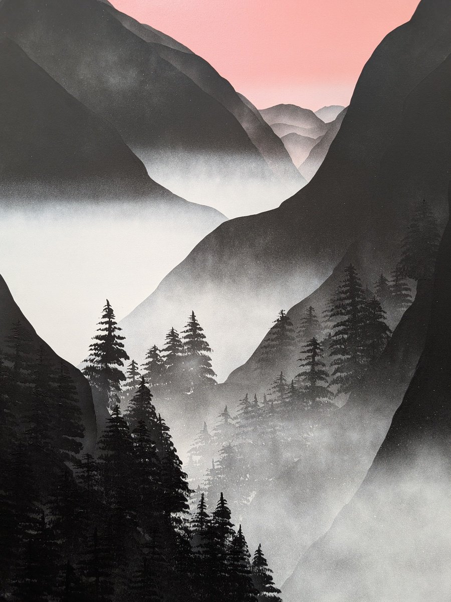 Landscape Acrylic Painting By Robert Owen Bloomfield, 39 X 39", ShaS?di?i?n 15, Original Artwork