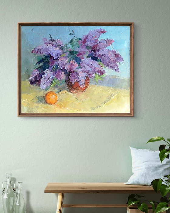 Lilac and tangerine