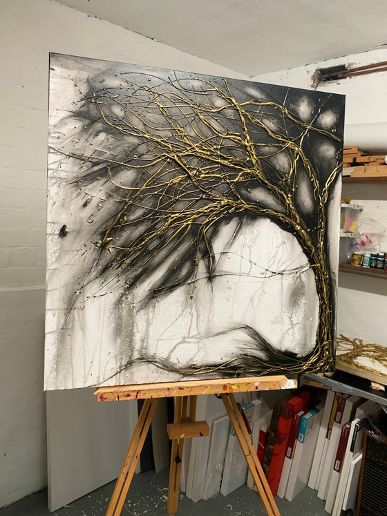 Midas Tree XL Gold 180cm x 90cm