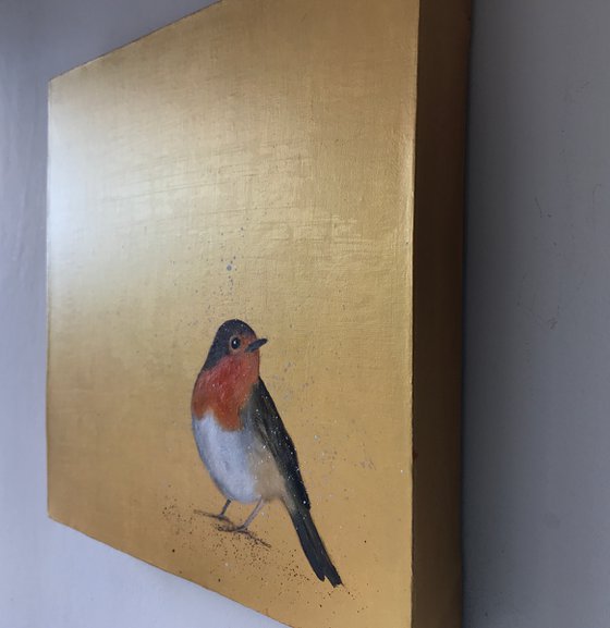 Robin Redbreast ~ on Gold