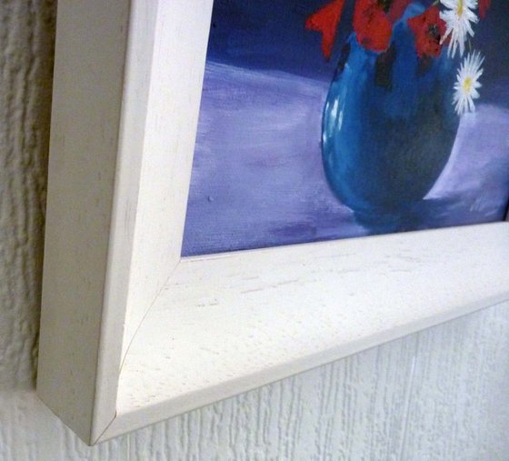 Bowl of Poppies and Daisies