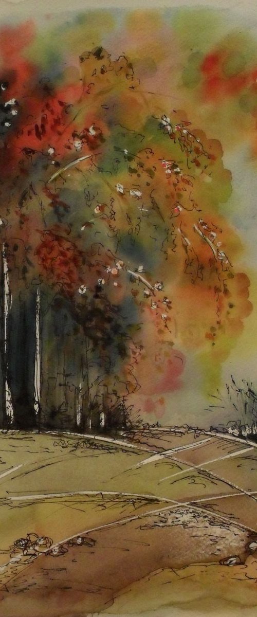 In the autumn sun by Beta Sudnikowicz