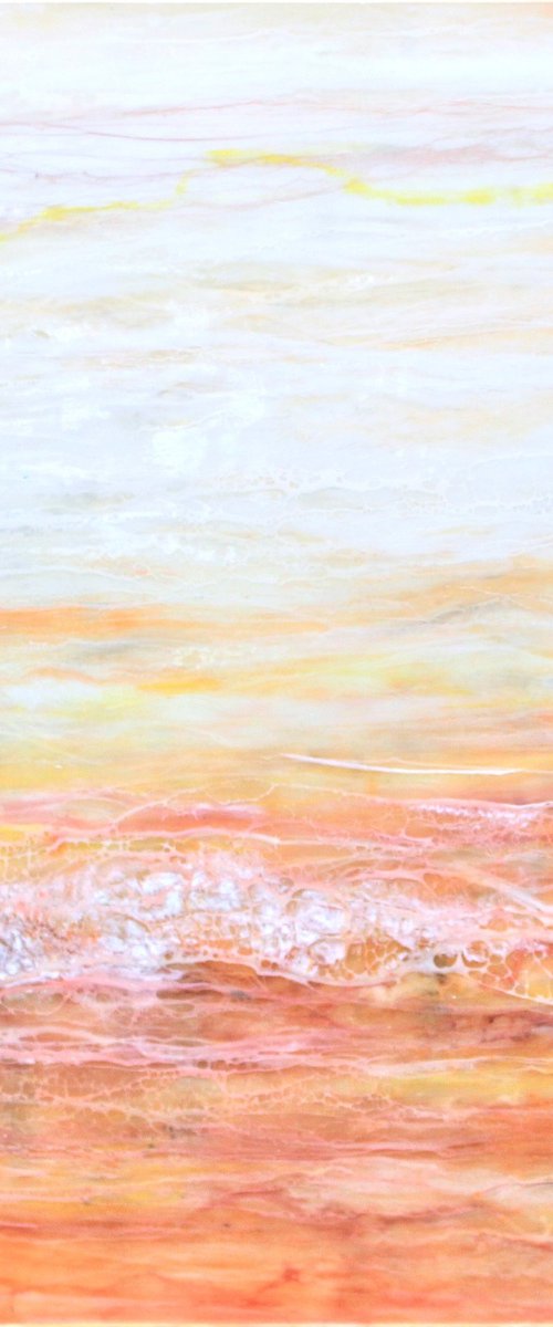 'Amber meditations" encaustic by Laura Spring