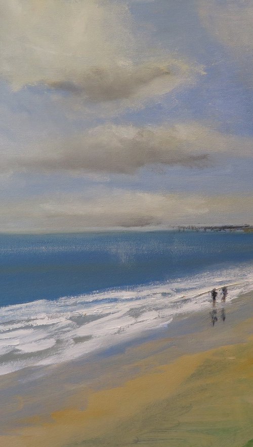 Whitby from Sandsend by Malcolm Ludvigsen