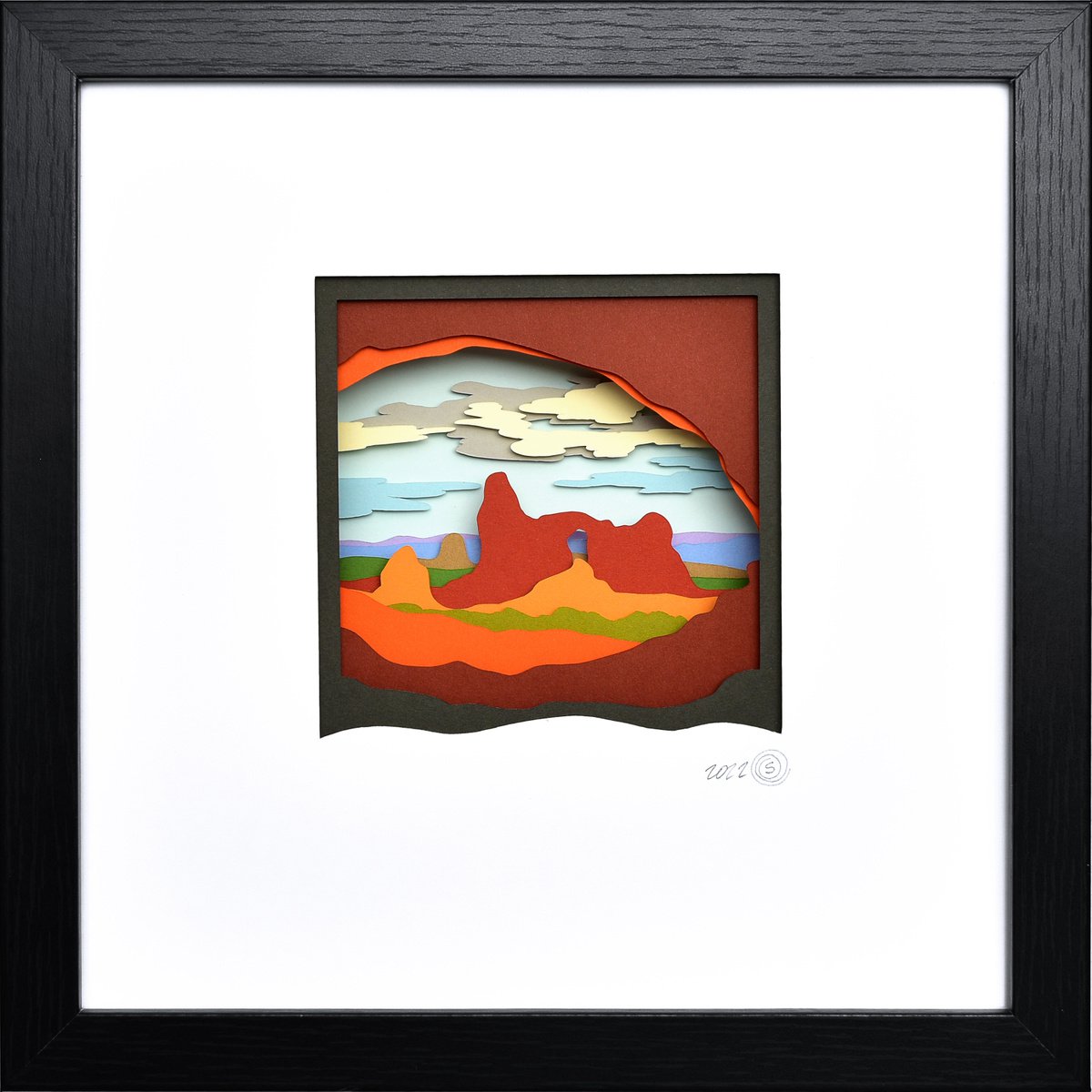 Landscape Sculpture By Olga Skorokhod, 10 X 10", Arches National Park - 01, Original Artwork