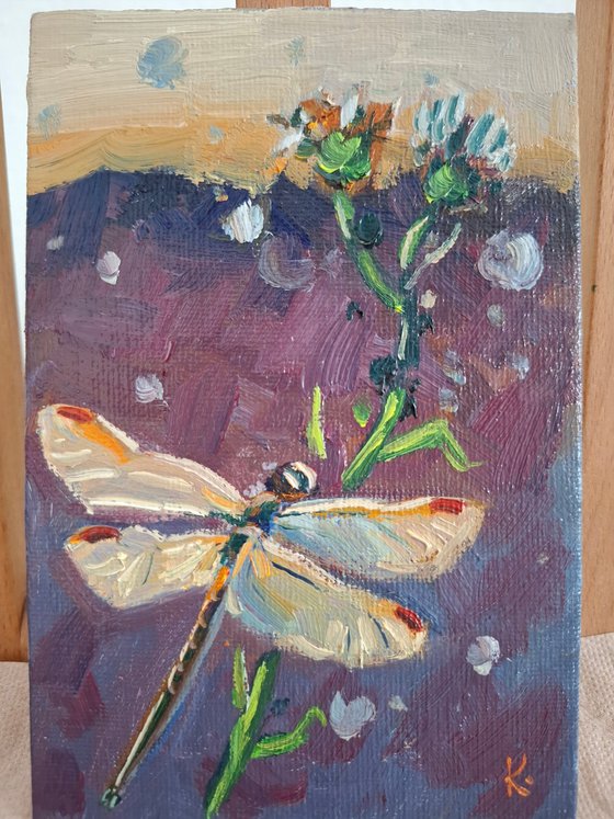 Oil painting "Dragonfly"
