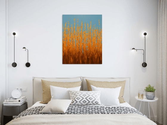Blue Orange Burst - Color Field