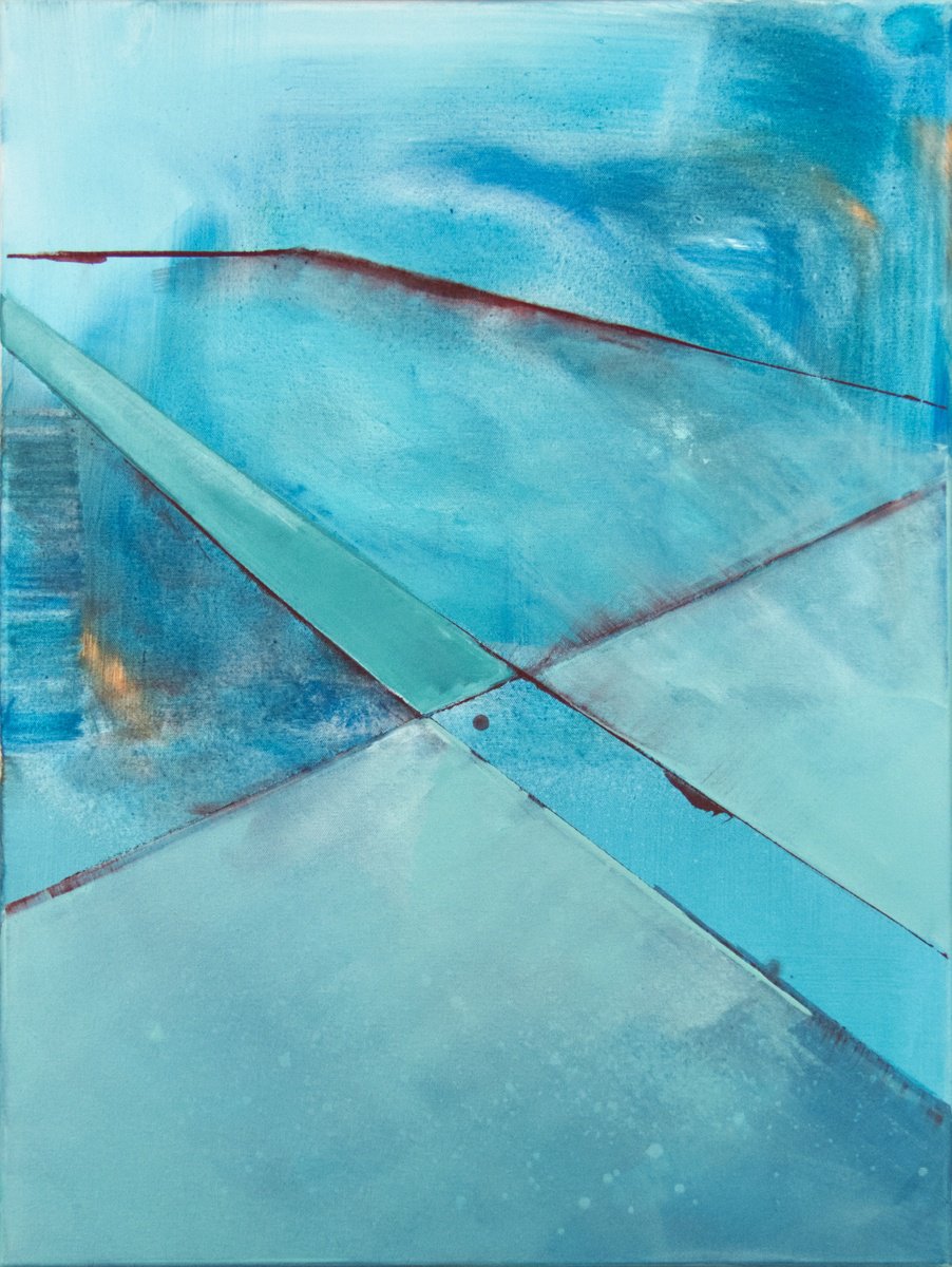 Crossing Blue Field 1 By Katrin Roth, 25 X 33, Artwork For Sale On Artfinder