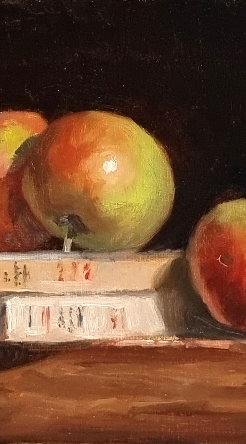 Apples and books from Saint-Exupéry. by Pascal Giroud