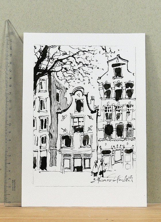 Amsterdam, ink on paper, 2023.