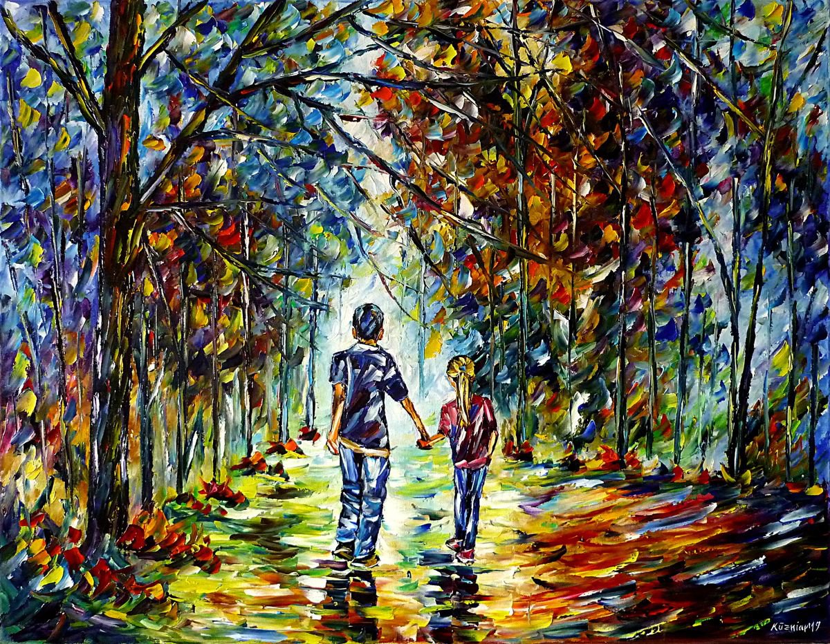Expressive Oil Painting , Big Brother By Mirek Kuzniar, 35 X 28, Artwork For Sale On Artfinder