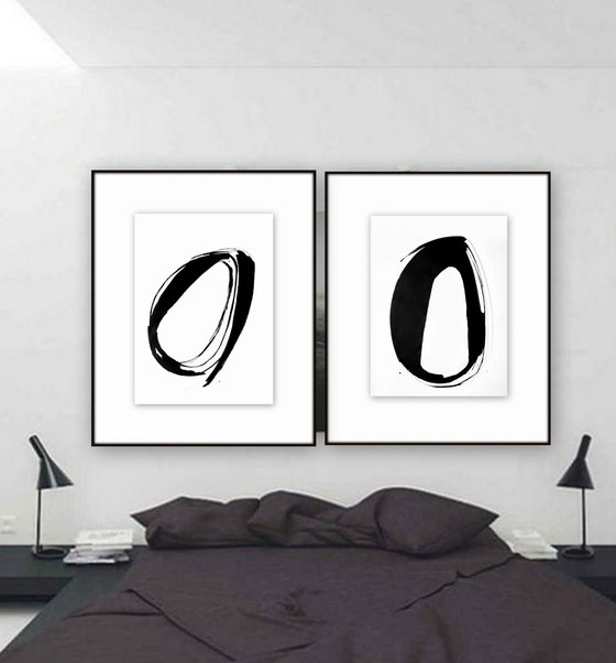 Abstract artwork. Set of 2.