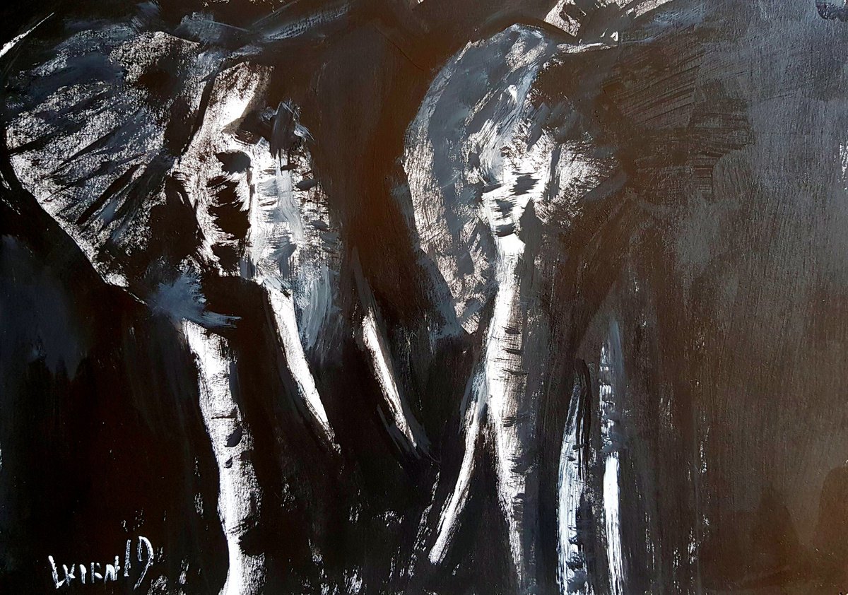 Elephants by Leonid Kirnus