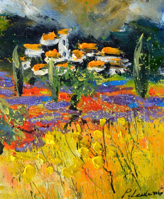 Poppies and lavender in Provence  - 4523