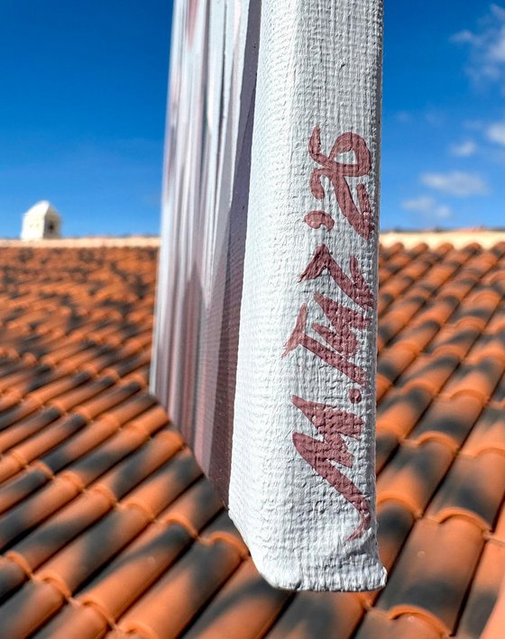 TERRACOTTA ABSTRACT FLOWERS IN SILENT SPACE