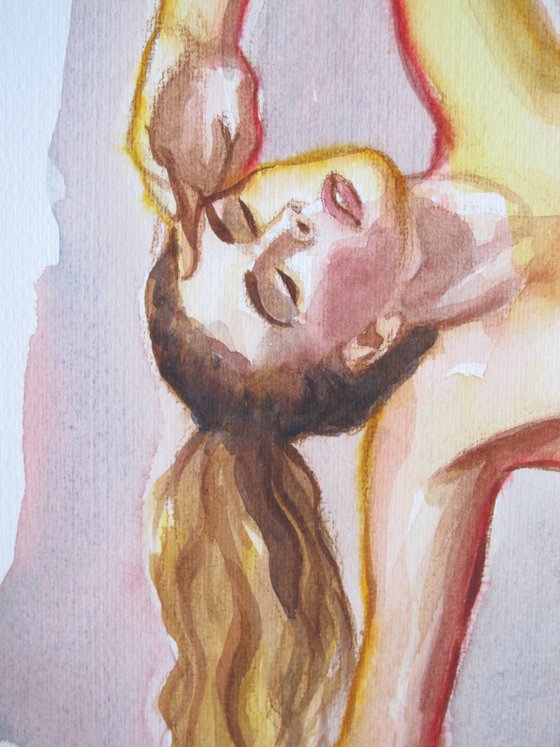 female nude kneeling