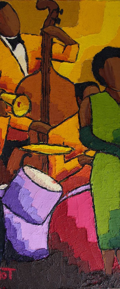 Jazz Green dress II by Olivier Boissinot