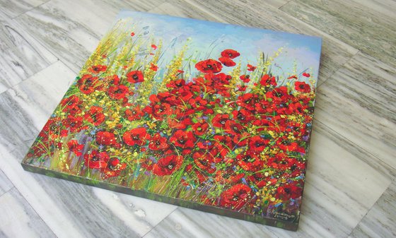 Flower Landscape "Poppies"